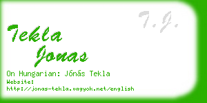 tekla jonas business card